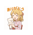 浴衣美女×縁日スタンプ（個別スタンプ：10）