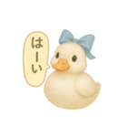 ふんわり水彩コールダック（個別スタンプ：2）