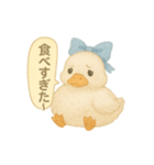 ふんわり水彩コールダック（個別スタンプ：16）
