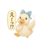 ふんわり水彩コールダック（個別スタンプ：35）