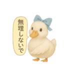 ふんわり水彩コールダック（個別スタンプ：36）