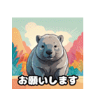 ウォンバットの挨拶（個別スタンプ：34）