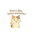 三毛猫とだるまの引き寄せスタンプ3英語v（個別スタンプ：8）