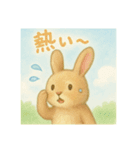 夏を楽しむ日焼けうさぎ（個別スタンプ：5）
