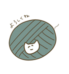 編み物好きと繋がりたいもこもこネコチャン（個別スタンプ：7）