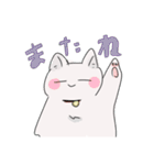しろねこの連絡スタンプ（個別スタンプ：14）