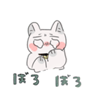 しろねこの連絡スタンプ（個別スタンプ：28）