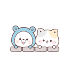 素材｜コラボ＊動く♪くまぽこ＆ぷにゃんこ（個別スタンプ：6）