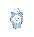 素材｜コラボ＊動く♪くまぽこ＆ぷにゃんこ（個別スタンプ：7）