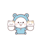 素材｜コラボ＊動く♪くまぽこ＆ぷにゃんこ（個別スタンプ：10）