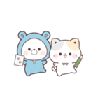 素材｜コラボ＊動く♪くまぽこ＆ぷにゃんこ（個別スタンプ：13）