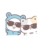 素材｜コラボ＊動く♪くまぽこ＆ぷにゃんこ（個別スタンプ：15）