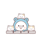 素材｜コラボ＊動く♪くまぽこ＆ぷにゃんこ（個別スタンプ：18）
