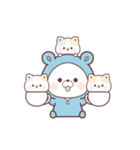 素材｜コラボ＊動く♪くまぽこ＆ぷにゃんこ（個別スタンプ：19）