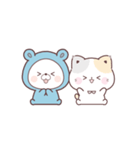 素材｜コラボ＊動く♪くまぽこ＆ぷにゃんこ（個別スタンプ：21）