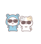 素材｜コラボ＊動く♪くまぽこ＆ぷにゃんこ（個別スタンプ：22）