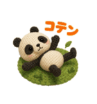 ぬいぐるみパンダ兄弟のふわもこスタンプ！（個別スタンプ：3）
