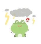 にっこりカエルと筆文字お天気スタンプ（個別スタンプ：26）
