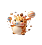 まんまるキリン（個別スタンプ：14）