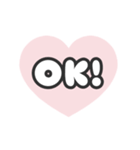 ⏹⬛LINEハート❷⬛ベビーピンク（個別スタンプ：3）