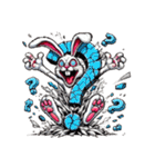 うさぎ癖MAX❗️❸着ぐるみ破壊……………（個別スタンプ：2）