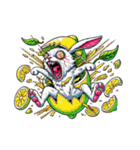 うさぎ癖MAX❗️❸着ぐるみ破壊……………（個別スタンプ：30）