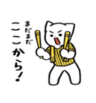 野球ねこ応援団・黄黒縦縞チームVer.（個別スタンプ：16）