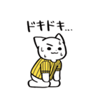 野球ねこ応援団・黄黒縦縞チームVer.（個別スタンプ：21）