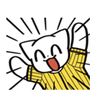 野球ねこ応援団・黄黒縦縞チームVer.（個別スタンプ：37）