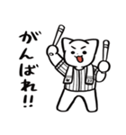 野球ねこ応援団・白黒縦縞チームVer.（個別スタンプ：15）