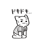 野球ねこ応援団・白黒縦縞チームVer.（個別スタンプ：21）