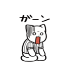 野球ねこ応援団・白黒縦縞チームVer.（個別スタンプ：22）