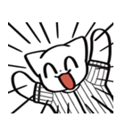 野球ねこ応援団・白黒縦縞チームVer.（個別スタンプ：37）