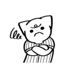 野球ねこ応援団・白黒縦縞チームVer.（個別スタンプ：38）