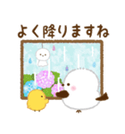 【梅雨から夏】ふっくら♡シマエナガさん（個別スタンプ：5）