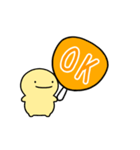 【オレンジ】動く！推し活シンプルまるい人（個別スタンプ：8）