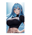 唯美フィットネスガール写真（個別スタンプ：3）