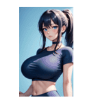 唯美フィットネスガール写真（個別スタンプ：17）
