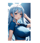 唯美フィットネスガール写真（個別スタンプ：19）