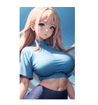 唯美フィットネスガール写真（個別スタンプ：25）