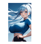 唯美フィットネスガール写真（個別スタンプ：27）