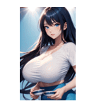 唯美フィットネスガール写真（個別スタンプ：29）