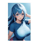 唯美フィットネスガール写真（個別スタンプ：31）