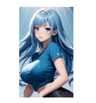 唯美フィットネスガール写真（個別スタンプ：35）