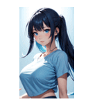 唯美フィットネスガール写真（個別スタンプ：37）