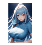 唯美フィットネスガール写真（個別スタンプ：39）