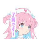パステルナースガールスタンプ（個別スタンプ：3）