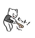 野球ねこ応援団・黒白縦縞チームVer.（個別スタンプ：2）