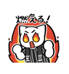 野球ねこ応援団・黒白縦縞チームVer.（個別スタンプ：11）