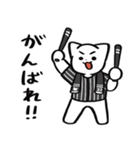 野球ねこ応援団・黒白縦縞チームVer.（個別スタンプ：15）